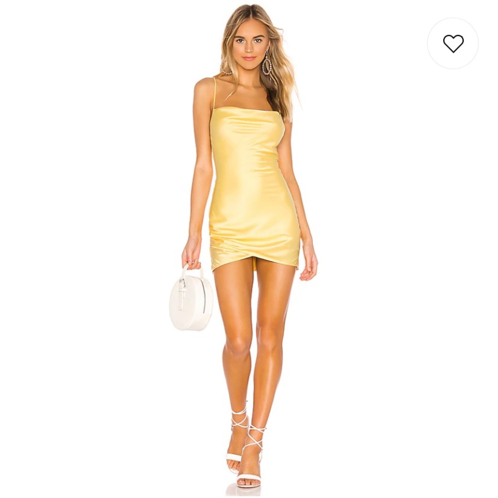 Revolve Laurena Mini Dress in Butter Yellow